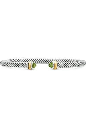 David Yurman 14kt Classic Cable Gelbgold- und Sterlingsilberarmband 4mm