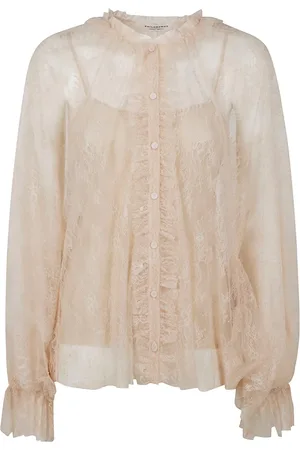 Serafini Bluse mit Blumenspitze