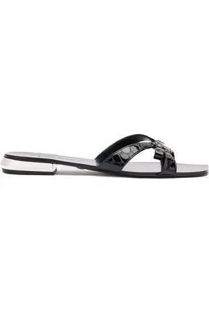 Roberto Cavalli Flache Sandalen mit Verzierung