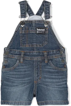 Timberland Ausgeblichene Jeans-Latzshorts