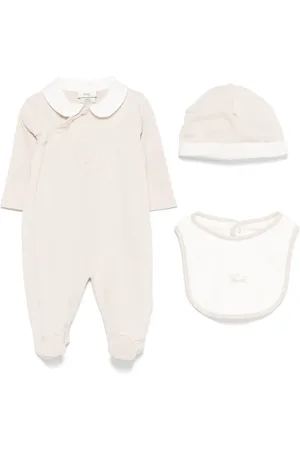 Fendi Strampler-Set mit Logo-Stickerei
