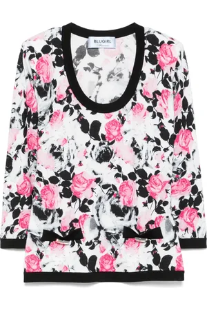 Blugirl T-Shirt mit Rosen-Print