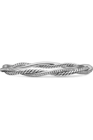 David Yurman Petite Infinity Sterlingsilberarmband mit Diamant 4,4mm
