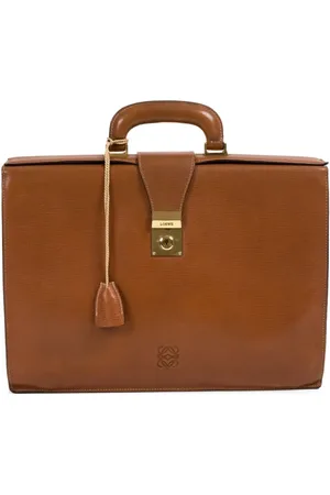 Loewe 1980s strukturierte Aktentasche