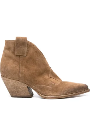 Elena Iachi Wildlederstiefel mit Einsatz