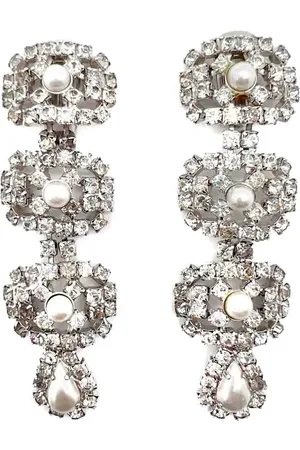JENNIFER GIBSON JEWELLERY Ohrclips mit Kristallen