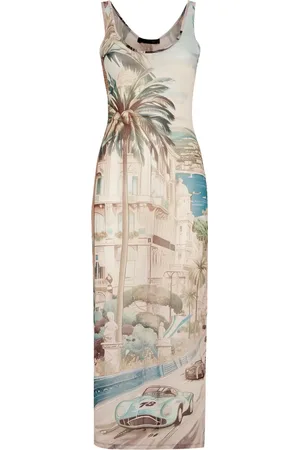Philipp Plein Midikleid mit abstraktem Print