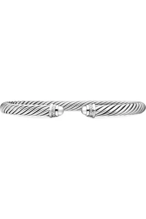 David Yurman Cable Classics Armband aus Sterlingsilber mit Diamant 5mm