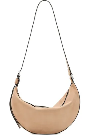AllSaints Half Moon Schultertasche aus Wildleder