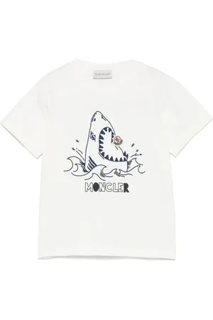 Moncler T-Shirt mit Hai-Motiv
