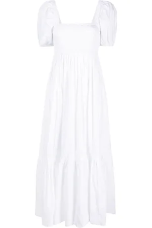 Ganni Maxikleid mit Puffärmeln