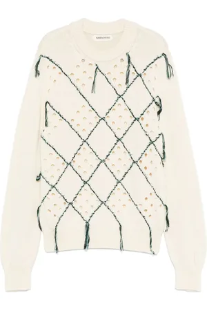 Namacheko Intarsien-Pullover mit rundem Ausschnitt