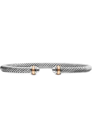 David Yurman 18kt Classic Cable Rotgold- und Sterlingsilberarmband 4mm