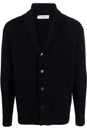 Fursac Gerippter Cardigan mit V-Ausschnitt
