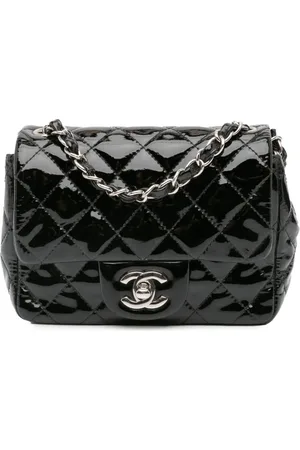 CHANEL 2014-2015 mini Square Classic Single Flap Umhängetasche aus Lackleder