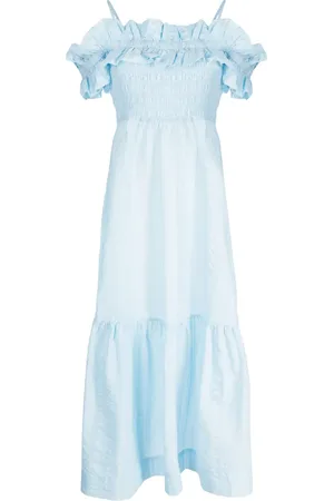 Ganni Midikleid mit Volants