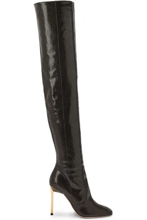 Tom Ford Overknee-Stiefel in Schlangenleder-Optik, 105mm