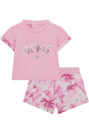Guess Set aus T-Shirt und Shorts mit Palmen-Print