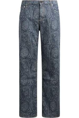 Etro Gerade Jacquard-Jeans