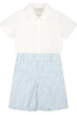 Fendi Strampler mit Logo-Jacquard
