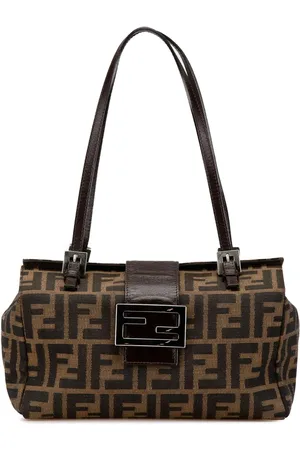 Fendi 2000-2010 Zucca Bento Box Schultertasche aus Canvas