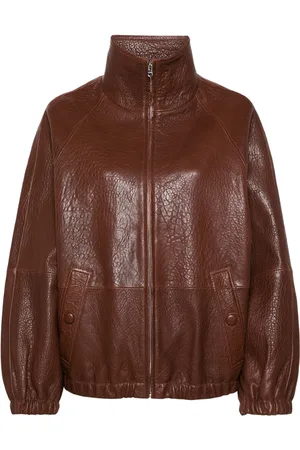 Sandro Lederjacke mit Reißverschluss