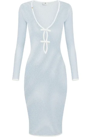 Elisabetta Franchi Midikleid mit Lochstrickmuster