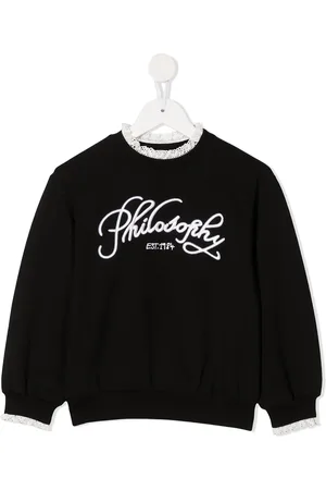 PHILOSOPHY DI LORENZO SERAFINI Sweatshirt mit Spitzenborten