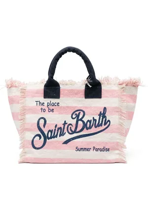 MC2 SAINT BARTH Gestreifte Vanity Strandtasche