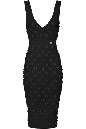 Elisabetta Franchi Midikleid mit Schleifen