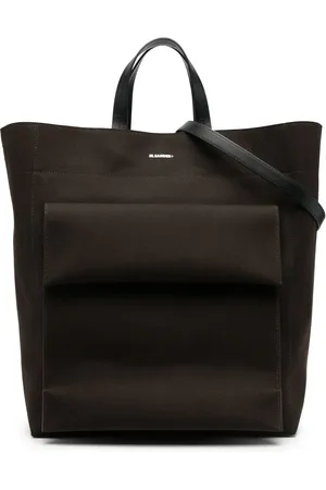 Jil Sander Shopper aus Canvas mit Logo-Print