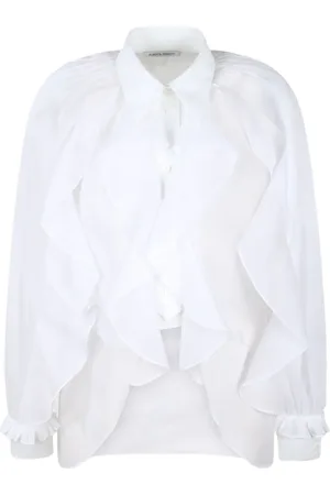 Alberta Ferretti Bluse mit gerüschten Ärmeln
