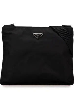 Prada 2000-2013 Tessuto Umhängetasche mit Reißverschluss
