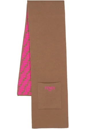 Fendi Intarsien-Schal mit Logo