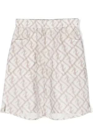 Fendi Shorts aus Leinen mit FF-Muster