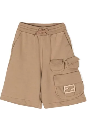Fendi Shorts mit Logo-Schild
