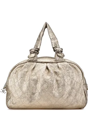 CHANEL 2006-2008 Le Marais Reisetasche aus Metallic-Kalbsleder