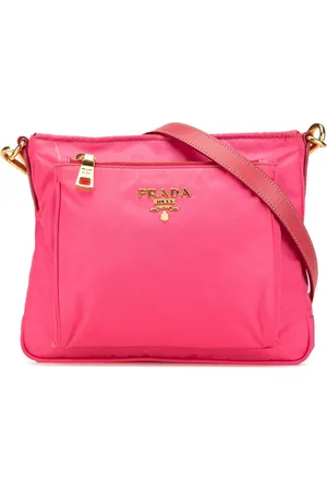 Prada 2010-2023 Tessuto Umhängetasche mit Reißverschluss