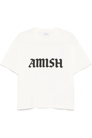 AMISH T-Shirt mit Gotik-Logo