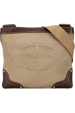 Prada 2000-2024 Canapa Logo Umhängetasche aus Canvas