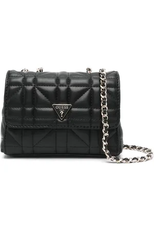 Guess Schultertasche mit Logo-Schild
