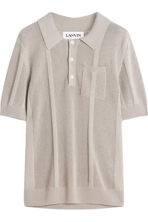 Lanvin Poloshirt mit Lochstrickmuster