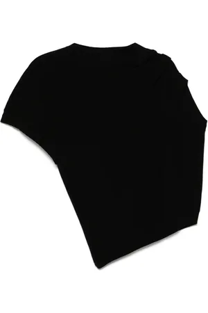 Rohe Strickoberteil im Deconstructed-Look