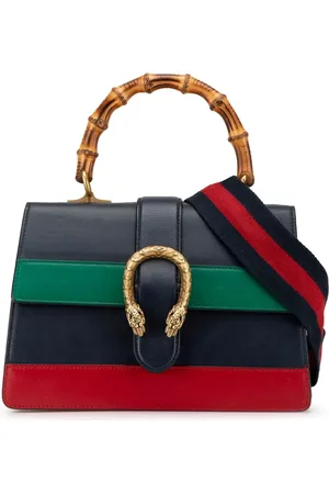 Gucci 2016-2024 mittelgroße Bamboo Dionysus Web Satchel-Tasche aus Leder