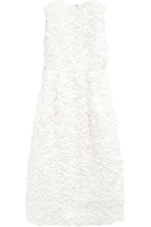 Comme des Garçons Midikleid mit Blumenapplikation