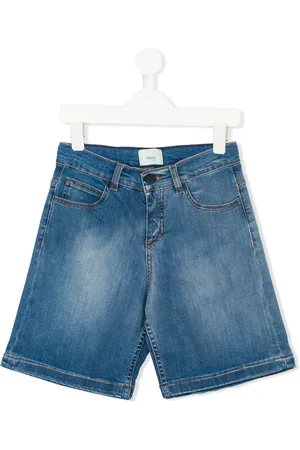 Fendi Logo patch denim shorts