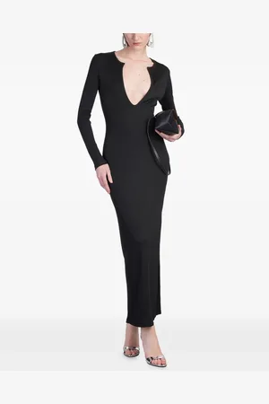 CHRISTOPHER ESBER Langärmeliges Concave Maxikleid