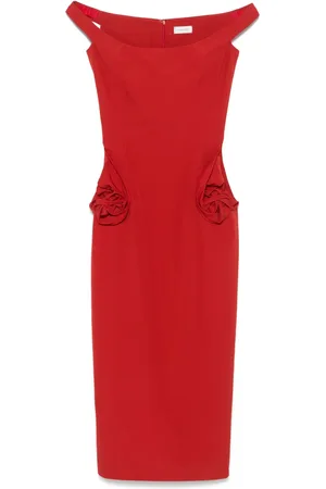 MAGDA BUTRYM Midikleid mit Rosendetail