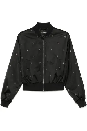 Karl Lagerfeld Bomberjacke mit Logo-Applikation