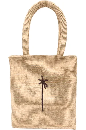 MANEBI Palm Tote Bag aus Raffiabast